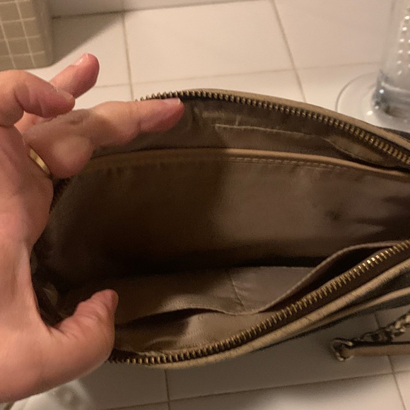 Michael Kors Dark Brown Crossbody Bag with Gold Accents - Picture 6 of 6